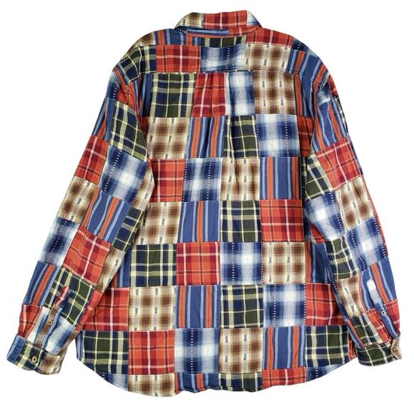 Territory Ahead Shirt Mens Size XL Button Down Southwestern Patchwork Plaid - Picture 3 of 11